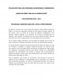 EVALUACIÓN FINAL DEL PROGRAMA DE SEGURIDAD Y EMERGENCIA DE JARDIN DE NIÑOS