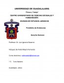 Portafolio de Evidencias Derecho Romano