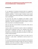 CUÁLES SON LOS PRINCIPALES FACTORES QUE INFLUYEN EN LAS PROMOCIONES Y TRANSFERENCIAS