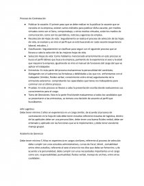 Proceso de Contratación, informe. Página 1