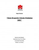 Paper Review ‘’Gran Erupción Volcán Krakatoa 1883’’
