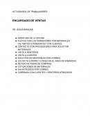 Actividades de trabajadores Encargado de ventas