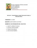 PROYECTO: “TRANSFORMAR EL MUNDO PEDAGÓGICO DESDE LA REALIDAD SOCIAL”