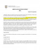 Coordinación de actividades extra-programáticas. Libreto Fiestas Patrias 2015