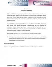 Operaciones de PROSEC. Página 1