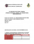 EL PROCESO ELECTORAL FEDERAL (TRABAJO INDIVIDUAL SOBRE LAS CANDIDATURAS INDEPENDIENTES.)