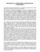 MÉTODOS EN LA PRODUCCIÓN Y OBTENCIÓN DEL CONOCIMIENTO