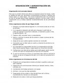 ORGANIZACIÓN Y ADMINISTRACIÓN DEL TRABAJO