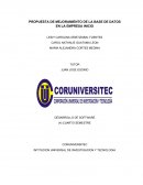 Propuesta de mejoramiento base de datos