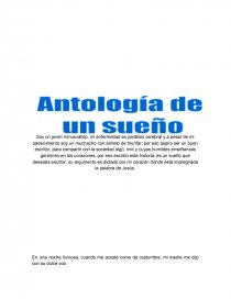 Antología de un sueño. Página 1
