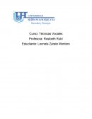 Analizar desde punto de vista vocal.