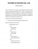 INFORME DE REUNIÓN DEL (COE- UCSUR),