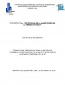 PROYECTO FINAL: “IMPORTANCIA DE LA ALIMENTACIÓN EN LA PRIMERA INFANCIA”