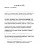 Resumen - Introduccion a la Globalización