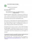 Requisitos para trabajo final virtual - Curso de Redacción