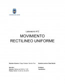 Laboratorio N°2 MOVIMIENTO RECTILINEO UNIFORME