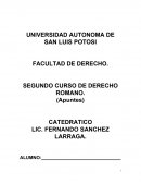 SEGUNDO CURSO DE DERECHO ROMANO. (Apuntes)