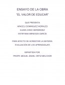 ENSAYO DE LA OBRA “EL VALOR DE EDUCAR”
