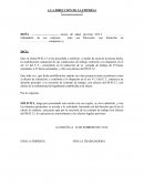 Modelo de carta a dirección de la empresa