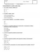 Prueba parcial de lenguaje y comunicación.