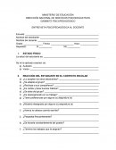 ENTREVISTA PSICOPEDAGÓGICA AL DOCENTE