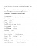 Costos y presupuestos de merca Lasony, S.A.