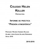 Informe de práctica “Presión atmosférica”