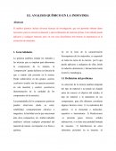 EL ANALISIS QUÍMICO EN LA INDUSTRIA