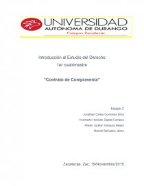 Contrato de compraventa. Página 1
