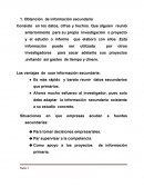 Obtención de información secundaria