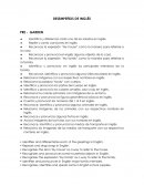 Desempeños de ingles