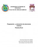 Preparación y valoración de soluciones molares