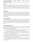 Resumen Fallo "Claren Corporation C/ Estado Nacional"
