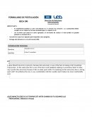 Formulario de postulación para beca