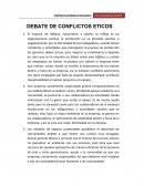 DEBATE DE CONFLICTOS ETICOS