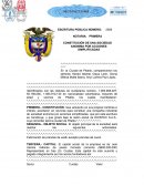 MODELO CONSTITUCIÓN DE UNA SOCIEDAD ANONIMA POR ACCIONES SIMPLIFICADAS