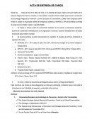 Acta de entrega de cargo