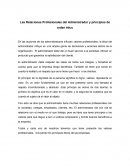 Como se dan Las relaciones profesionales del administrador