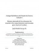 Manejo adecuado de los alimentos de acuerdo a los requerimientos nutricionales para reservar la salud