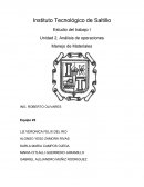 Estudio del trabajo I Unidad 2. Análisis de operaciones