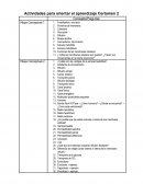 Actividades para orientar el aprendizaje