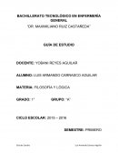 GUIA DE ESTUDIO FILOSOFIA Y LOGICA BACHILLERATO TECNOLÓGICO EN ENFERMERÍA GENERAL