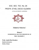 GUIA DE ESTUDIO. DE MEDIADOS DEL SIGLO XVIII A MEDIADOS DEL XIX