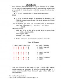 Ejercicios de memoria RAM y ROM. Página 1