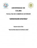 Recetas para crecer en tiempos de crisis.