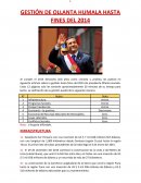 GESTIÓN DE OLLANTA HUMALA HASTA FINES DEL 2014