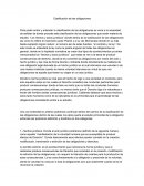 La clasificación de las obligaciones