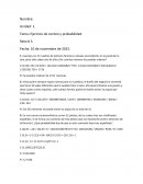Tema: Ejercicio de conteo y probabilidad
