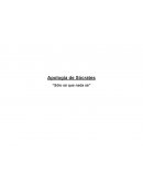 Apología de Sócrates Sólo sé que nada sé