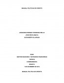 MANUAL POLITICAS DE CREDITO. GESTION BANCARIA Y ENTIDADES FINANCIERAS